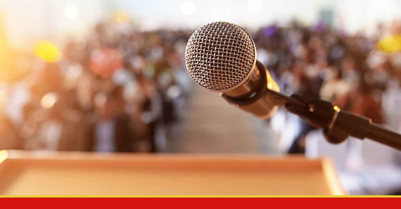 public speaking from lectern